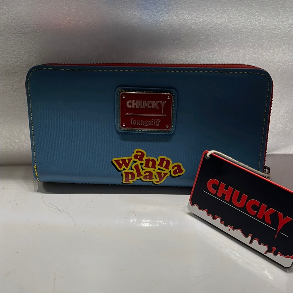 NWT Loungefly Chucky Blue Wallet